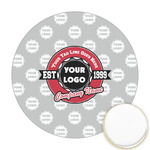 Logo & Tag Line Printed Cookie Topper - Round (Personalized)