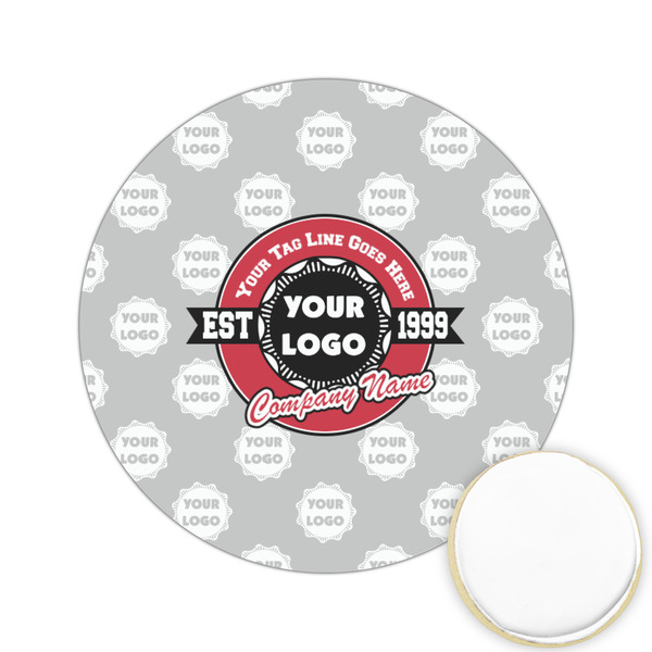 Custom Logo & Tag Line Printed Cookie Topper - 2.15" (Personalized)