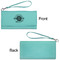 Logo & Tag Line Ladies Wallets - Faux Leather - Teal - Front & Back View