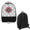 Logo & Tag Line Large Backpack - Black - Front & Back View