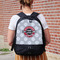 Logo & Tag Line Large Backpack - Black - On Back