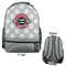 Logo & Tag Line Large Backpack - Gray - Front & Back View