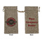 Logo & Tag Line Large Burlap Gift Bags - Front & Back