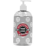 Logo & Tag Line Plastic Soap / Lotion Dispenser - 16 oz - Large - White (Personalized)