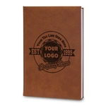 Logo & Tag Line Leatherette Journal - Large - Double-Sided (Personalized)