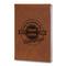 Logo & Tag Line Leatherette Journals - Large - Double Sided - Angled View