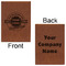 Logo & Tag Line Leatherette Journals - Large - Double Sided - Front & Back View