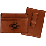 Logo & Tag Line Leatherette Wallet with Money Clip (Personalized)