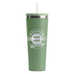 Logo & Tag Line RTIC Everyday Tumbler with Straw - 28oz - Light Green - Double-Sided (Personalized)