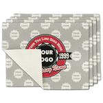 Logo & Tag Line Single-Sided Linen Placemat - Set of 4 w/ Logos