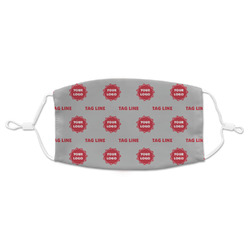 Logo & Tag Line Adult Cloth Face Mask - Standard (Personalized)