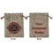 Logo & Tag Line Medium Burlap Gift Bag - Front and Back