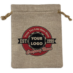 Logo & Tag Line Burlap Gift Bag (Personalized)