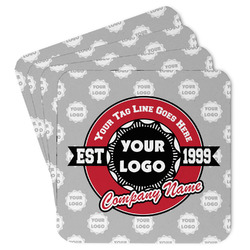 Logo & Tag Line Paper Coasters w/ Logos