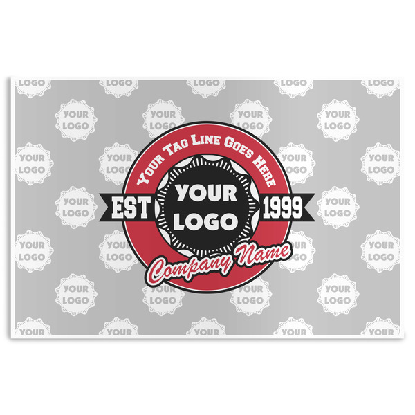 Custom Logo & Tag Line Disposable Paper Placemats w/ Logos