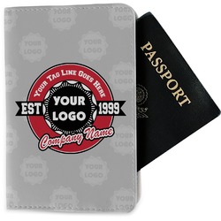 Logo & Tag Line Passport Holder - Fabric w/ Logos