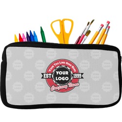 Logo & Tag Line Neoprene Pencil Case - Small w/ Logos