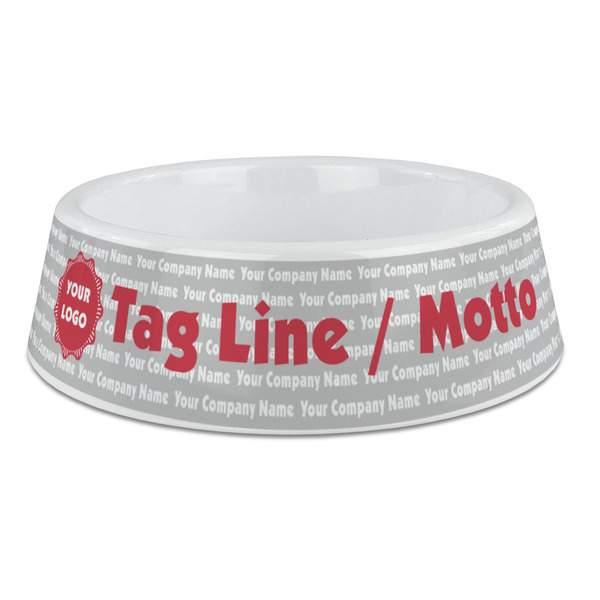 Custom Logo & Tag Line Plastic Dog Bowl - Large (Personalized)