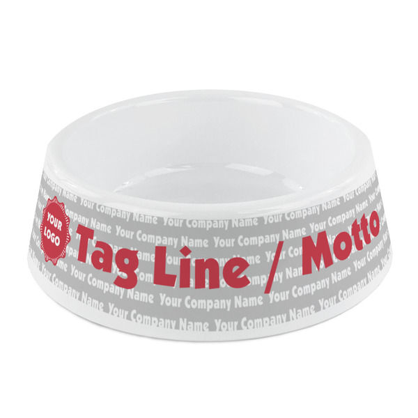 Custom Logo & Tag Line Plastic Dog Bowl - Small (Personalized)