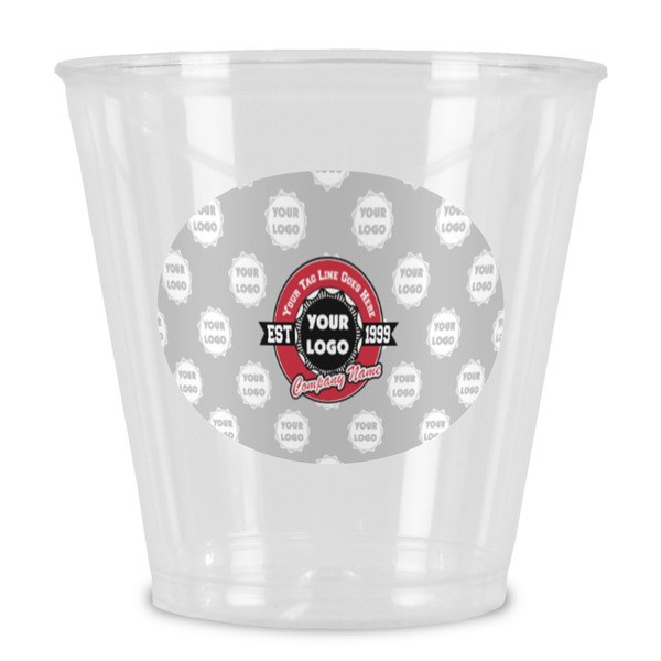 Custom Logo & Tag Line Plastic Shot Glass (Personalized)