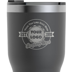 Logo & Tag Line RTIC Tumbler - Black - Laser Engraved - Single-Sided (Personalized)