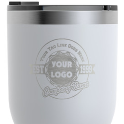 Logo & Tag Line RTIC Tumbler - White - Laser Engraved - Double-Sided (Personalized)