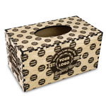 Logo & Tag Line Wood Tissue Box Cover - Rectangle (Personalized)