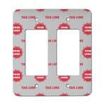 Logo & Tag Line Rocker Style Light Switch Cover - Two Switch (Personalized)