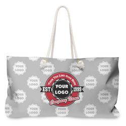 Logo & Tag Line Large Tote Bag with Rope Handles w/ Logos