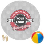 Logo & Tag Line Round Beach Towel (Personalized)