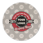 Logo & Tag Line Round Linen Placemat - Single-Sided - Single w/ Logos