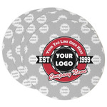 Logo & Tag Line Round Paper Coasters w/ Logos