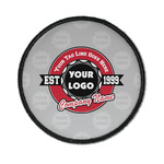 Logo & Tag Line Iron On Round Patch w/ Logos