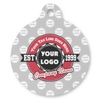 Logo & Tag Line Round Pet ID Tag (Personalized)