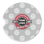 Logo & Tag Line Sandstone Car Coaster - Single (Personalized)