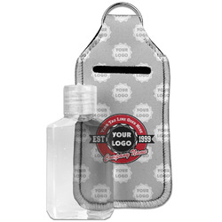 Logo & Tag Line Hand Sanitizer & Keychain Holder - Large w/ Logos
