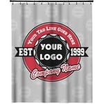 Logo & Tag Line Extra Long Shower Curtain - 70" x 83" w/ Logos