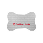 Logo & Tag Line Bone Shaped Dog Food Mat - Small (Personalized)