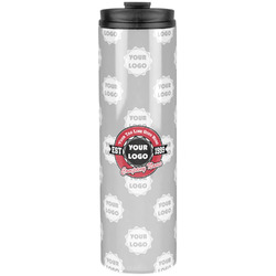 Logo & Tag Line Stainless Steel Skinny Tumbler - 20 oz (Personalized)