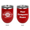 Logo & Tag Line Stainless Wine Tumblers - Red - Double Sided - Approval