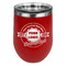 Logo & Tag Line Stainless Wine Tumblers - Red - Double Sided - Front