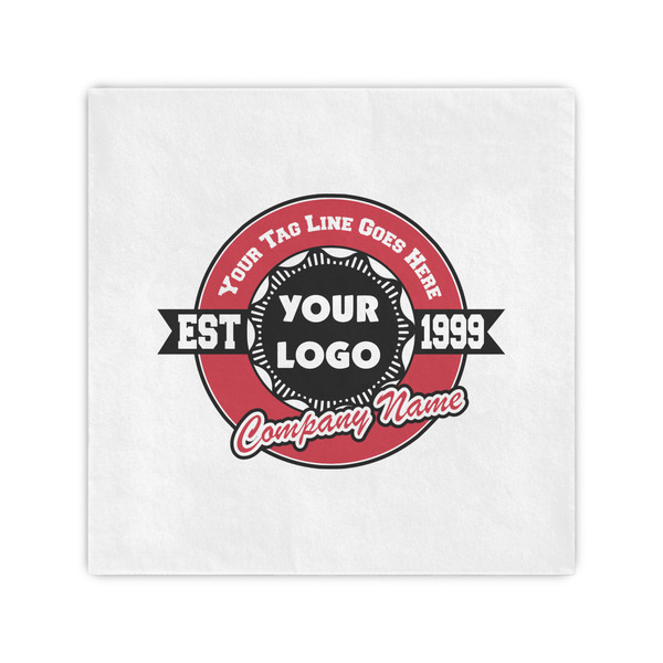 Custom Logo & Tag Line Cocktail Napkins (Personalized)