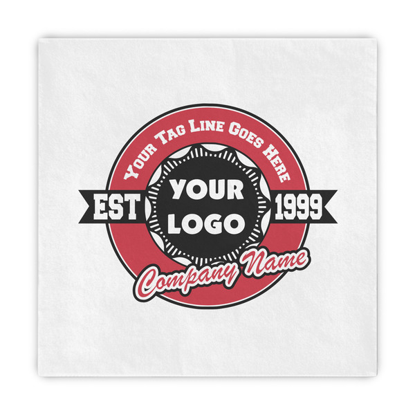 Custom Logo & Tag Line Standard Decorative Napkins (Personalized)