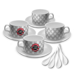 Logo & Tag Line Tea Cup - Set of 4 (Personalized)