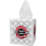 Logo & Tag Line Tissue Box Cover w/ Logos