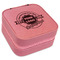 Logo & Tag Line Travel Jewelry Boxes - Leather - Pink - Angled View