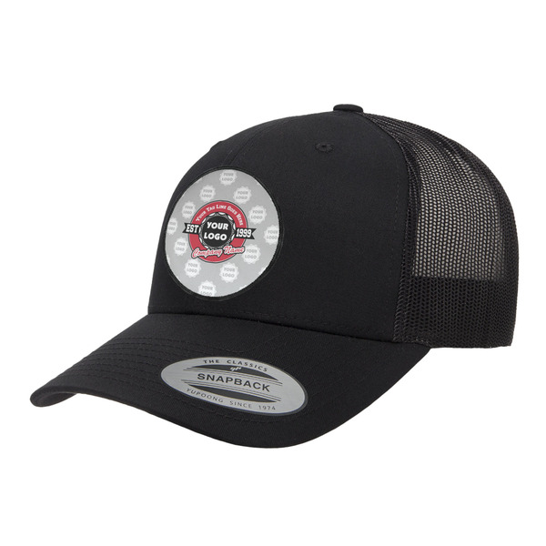 Custom Logo & Tag Line Trucker Hat - Black (Personalized)