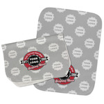 Logo & Tag Line Burp Cloths - Fleece - Set of 2 w/ Logos