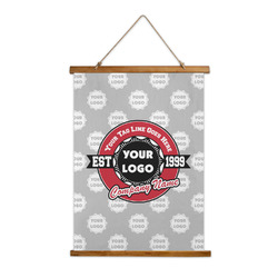 Logo & Tag Line Wall Hanging Tapestry - Tall w/ Logos