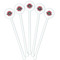 Logo & Tag Line White Plastic 5.5" Stir Stick - Fan View